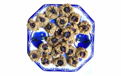 Banana Blueberry Burst Cookies