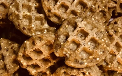 Nut Butter Sesame Crunch Waffles