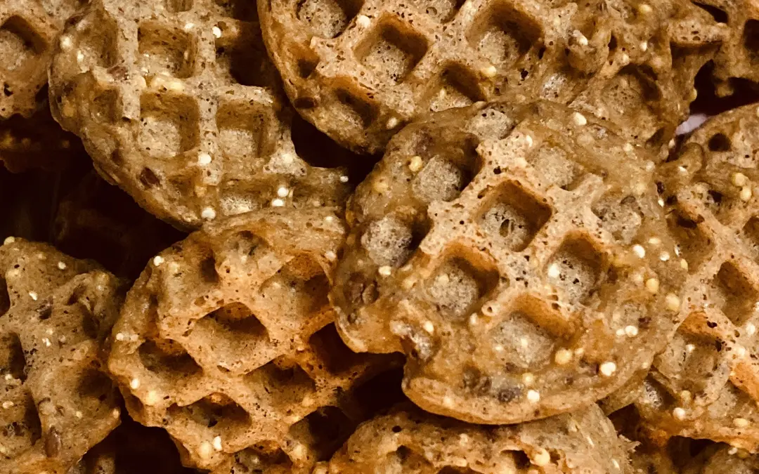 Nut Butter Sesame Crunch Waffles