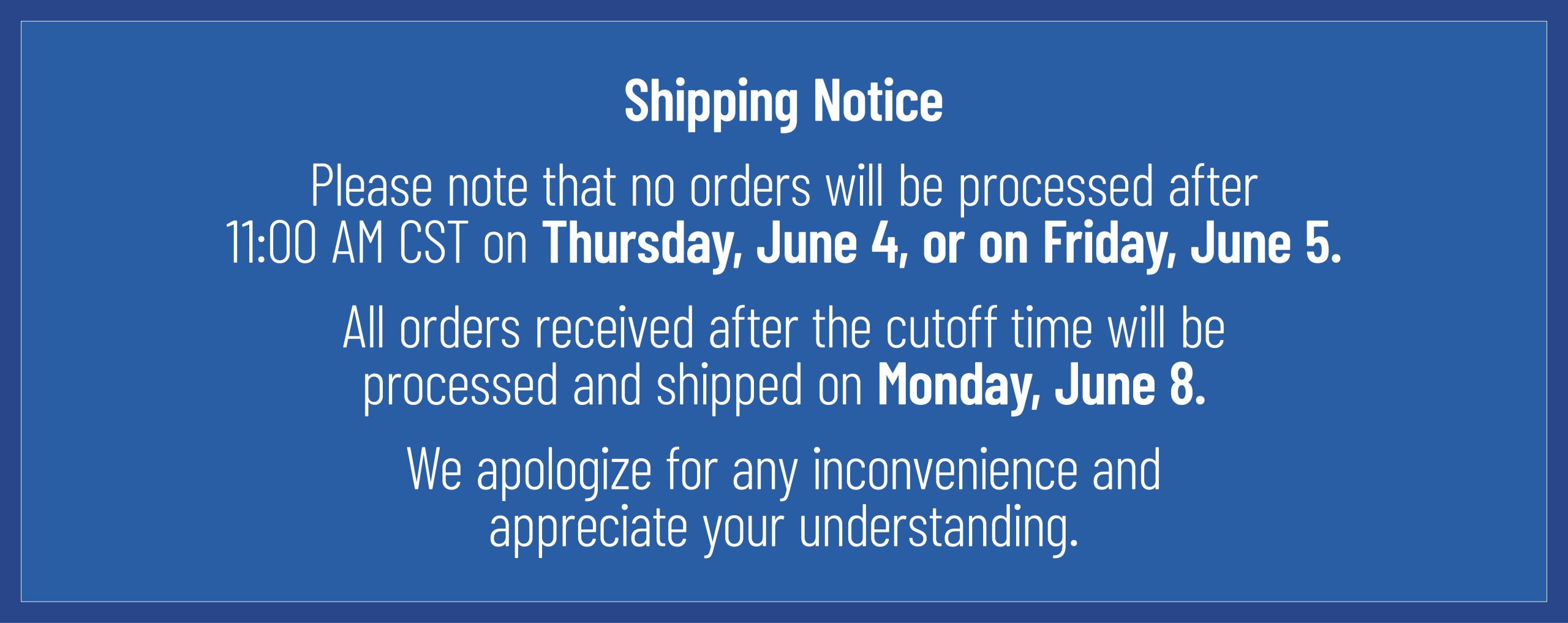 Shipping Notice