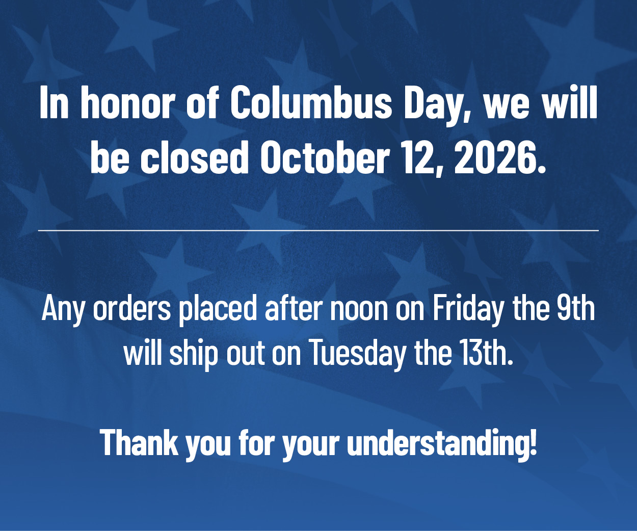 Columbus Day popup